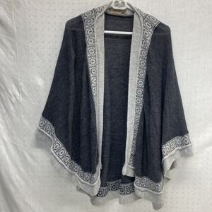 Peruvian Link Alpaca Collection Shawl Gray One‎ Size 50% Alpaca